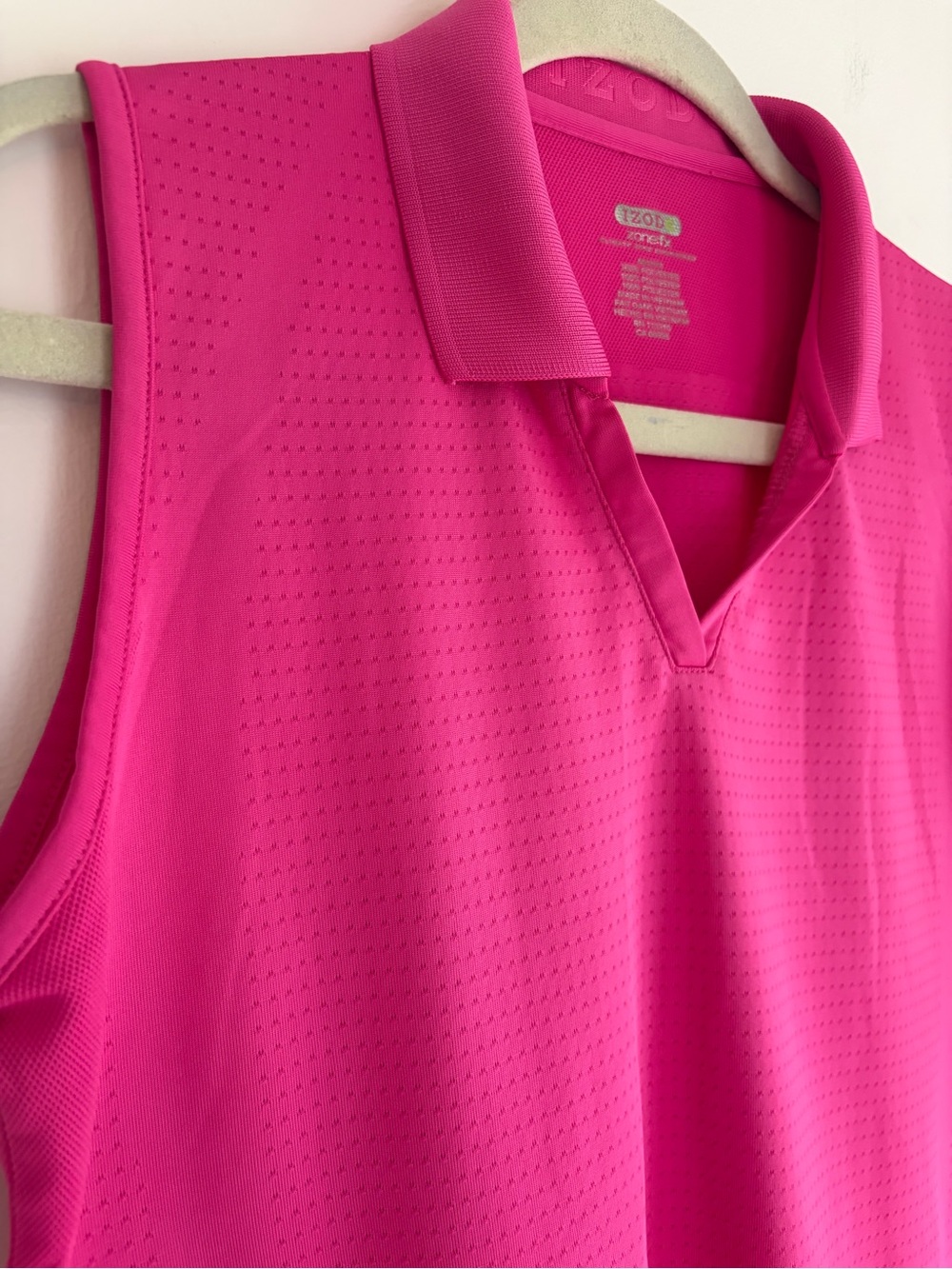 Izod ZoneFX Women's Pink Sleeveless Knit Polo Shirt Size M - Picture 2 of 6